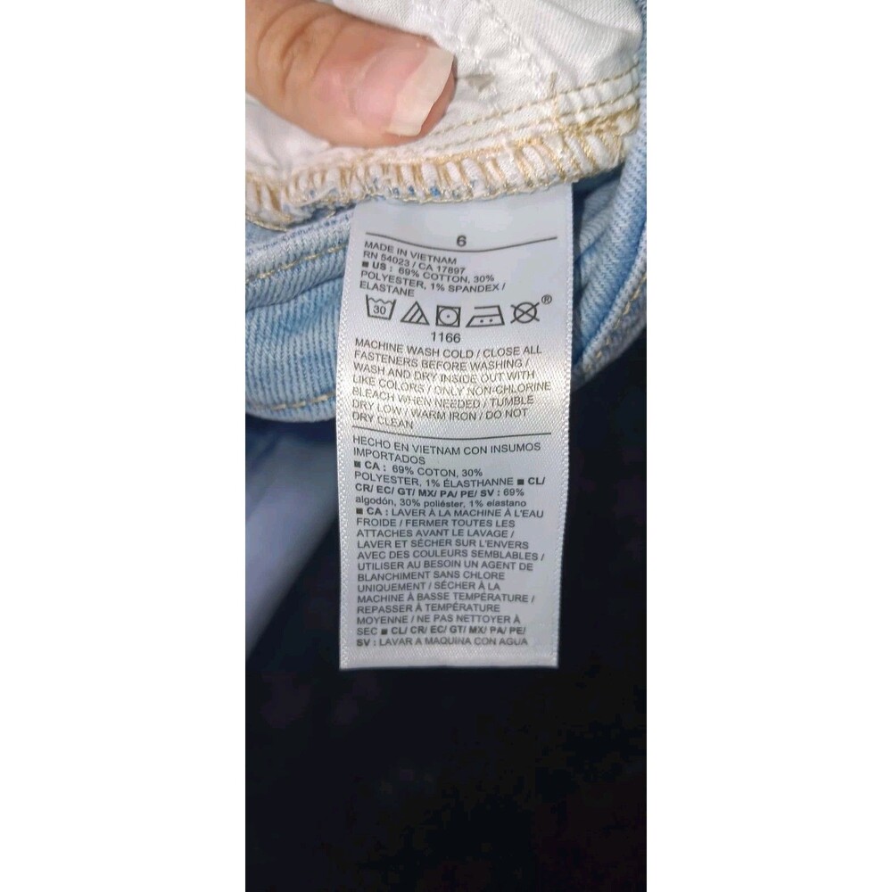 Old Navy High Rise Wow Wide Leg Jeans Womens 6 Light Wash Baggy Skater Grunge - Picture 12 of 13